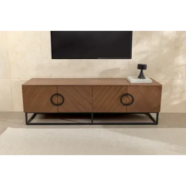 Invicta Szafka RTV GRANDEZZA optyka drewna orzechowego 180 x 60 x 40cm / 46557