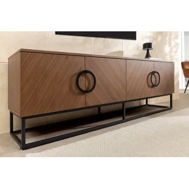 Invicta Szafka RTV GRANDEZZA optyka drewna orzechowego 180 x 60 x 40cm / 46557