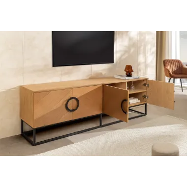 Invicta Szafka RTV GRANDEZZA optyka drewna dębowego 180 x 60 x 40cm / 46699