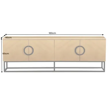Invicta Szafka RTV GRANDEZZA optyka drewna dębowego 180 x 60 x 40cm / 46699