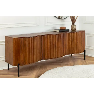 Invicta Komoda GRANDEUR 3D brązowe mango 177 x 76 x 41cm / 47147