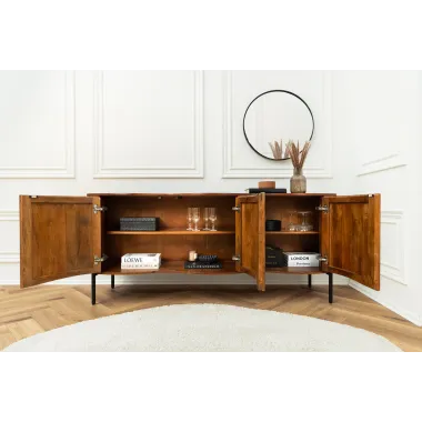 Invicta Komoda GRANDEUR 3D brązowe mango 177 x 76 x 41cm / 47147