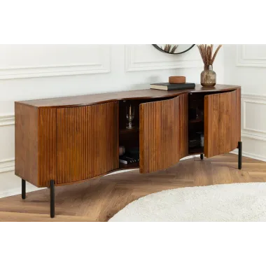 Invicta Komoda GRANDEUR 3D brązowe mango 177 x 76 x 41cm / 47147