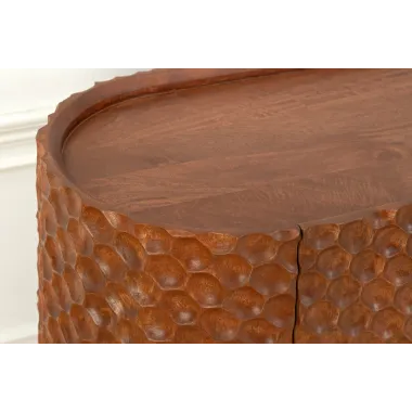 Invicta Komoda ADLON 3D brązowe mango 177 x 76 x 38cm / 47148