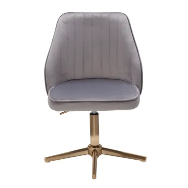 Wohnling Fotel biurowy szary aksamit 60 x 80-100 x 60cm / WL6.302