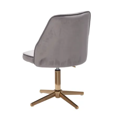Wohnling Fotel biurowy szary aksamit 60 x 80-100 x 60cm / WL6.302