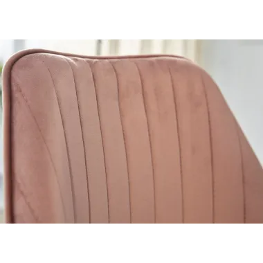 Wohnling Fotel biurowy różowy aksamit 60 x 80-100 x 60cm / WL6.303