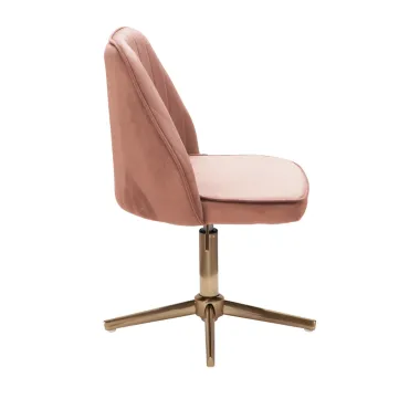 Wohnling Fotel biurowy różowy aksamit 60 x 80-100 x 60cm / WL6.303