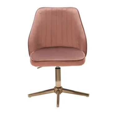 Wohnling Fotel biurowy różowy aksamit 60 x 80-100 x 60cm / WL6.303