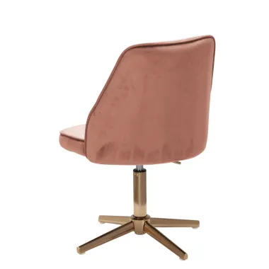 Wohnling Fotel biurowy różowy aksamit 60 x 80-100 x 60cm / WL6.303
