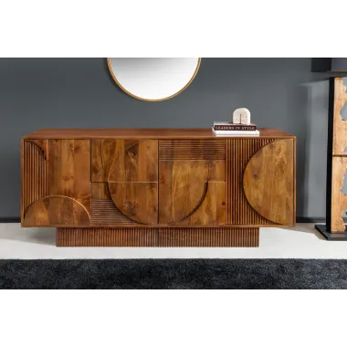 Invicta Komoda ART DECO 3D drewno mango brązowe 170cm / 46802