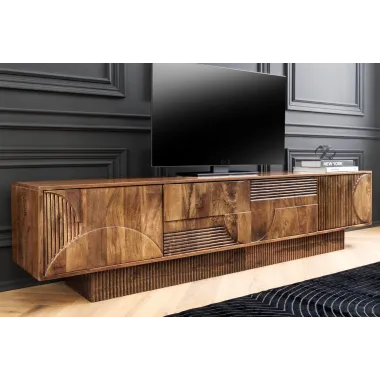 Invicta Szafka RTV ART DECO drewno mango brązowe 200cm / 46805