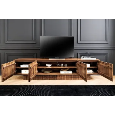 Invicta Szafka RTV ART DECO drewno mango brązowe 200cm / 46805