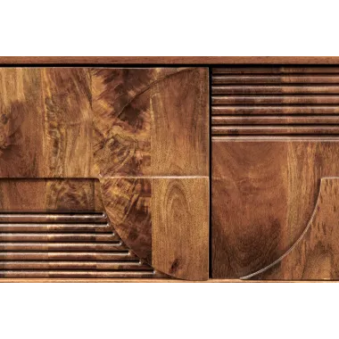 Invicta Szafka RTV ART DECO drewno mango brązowe 200cm / 46805