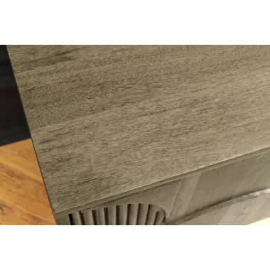 Invicta Szafka RTV ART DECO drewno mango szare 200cm / 46804