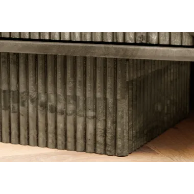 Invicta Szafka RTV ART DECO drewno mango szare 200cm / 46804