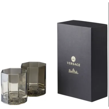 Zestaw 2 szklanek do whisky Versace Crystal Lumiere Haze