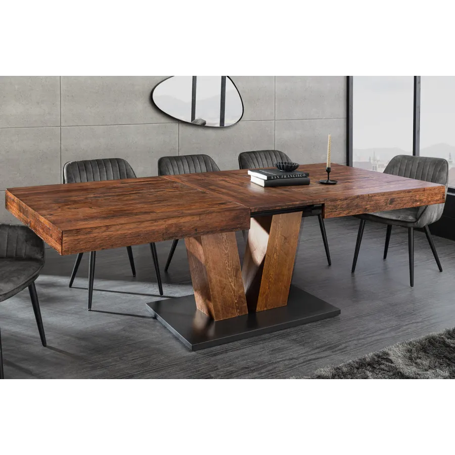 Invicta Stół RANCHO rozkładany sosna naturalna 160 - 200 x 76 x 90cm / 46555