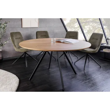 Invicta Stół do jadalni ATELIER naturalny fornir dębowy Ø 120 x 75cm / 46572