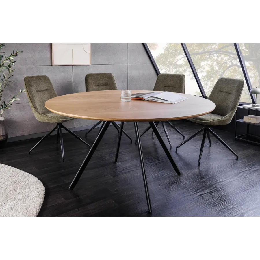 Invicta Stół do jadalni ATELIER naturalny fornir dębowy Ø 120 x 75cm / 46572