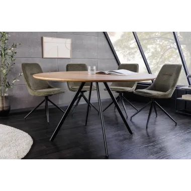 Invicta Stół do jadalni ATELIER naturalny fornir dębowy Ø 120 x 75cm / 46572