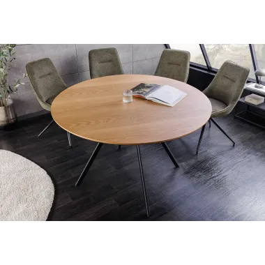 Invicta Stół do jadalni ATELIER naturalny fornir dębowy Ø 120 x 75cm / 46572