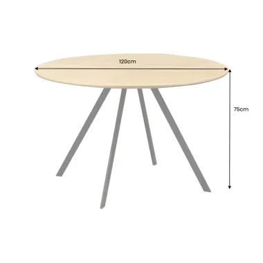 Invicta Stół do jadalni ATELIER naturalny fornir dębowy Ø 120 x 75cm / 46572