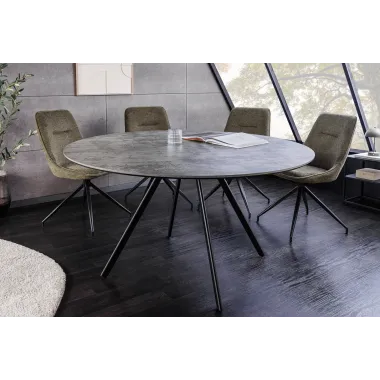 Invicta Stół do jadalni ATELIER optyka szarego marmuru Ø 120 x 75cm / 46570