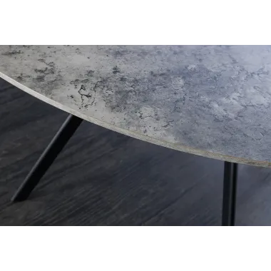 Invicta Stół do jadalni ATELIER optyka szarego marmuru Ø 120 x 75cm / 46570