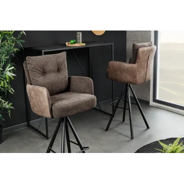 Invicta Hoker barowy BIG GEORGE 360° z podłokietnikami taupe aksamit  54 x 110 x 59cm / 44719