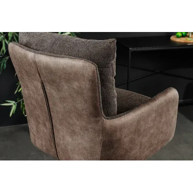 Invicta Hoker barowy BIG GEORGE 360° z podłokietnikami taupe aksamit  54 x 110 x 59cm / 44719