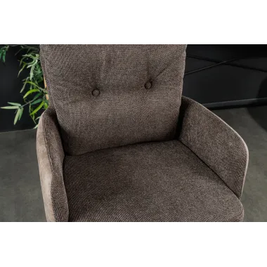 Invicta Hoker barowy BIG GEORGE 360° z podłokietnikami taupe aksamit  54 x 110 x 59cm / 44719