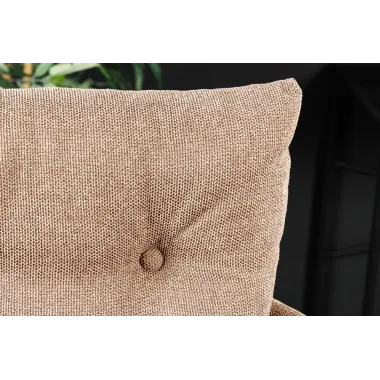 Invicta Hoker barowy BIG GEORGE 360° z podłokietnikami beżowy aksamit  54 x 110 x 59cm / 44718