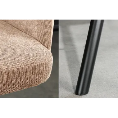 Invicta Hoker barowy BIG GEORGE 360° z podłokietnikami beżowy aksamit  54 x 110 x 59cm / 44718