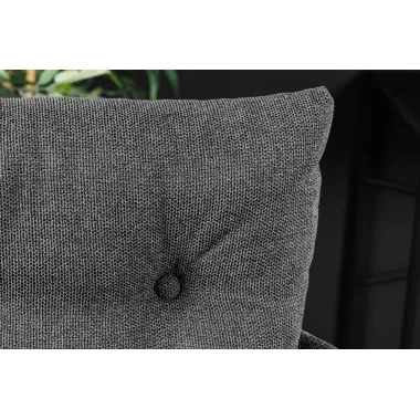 Invicta Hoker barowy BIG GEORGE 360° z podłokietnikami szary aksamit 54 x 110 x 59cm / 44717