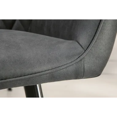 Invicta Krzesło PALERMO z podłokietnikiem antracytowe 59cm / 39342