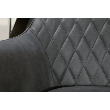 Invicta Krzesło PALERMO z podłokietnikiem antracytowe 59cm / 39342