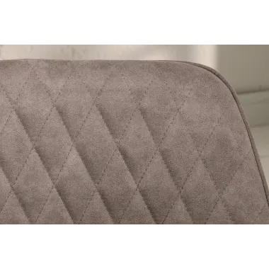 Invicta Krzesło PALERMO z podłokietnikiem mikrofibra taupe 59cm / 39343