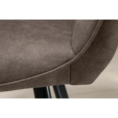 Invicta Krzesło PALERMO z podłokietnikiem mikrofibra taupe 59cm / 39343