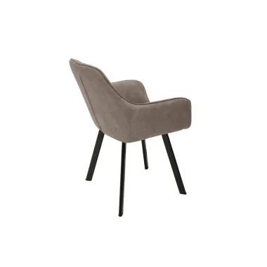 Invicta Krzesło PALERMO z podłokietnikiem mikrofibra taupe 59cm / 39343