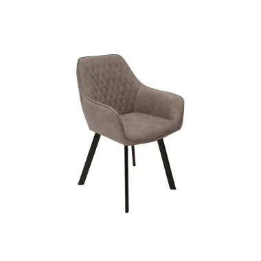 Invicta Krzesło PALERMO z podłokietnikiem mikrofibra taupe 59cm / 39343