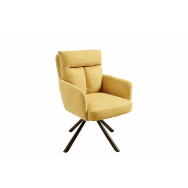 Invicta Krzesło obrotowe z podłokietnikiem Big George musztardowo żółte 60cm / 42083