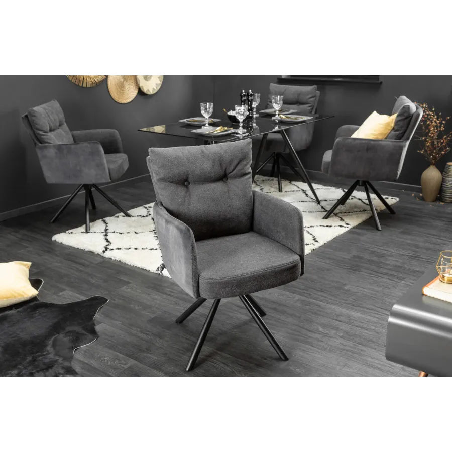 Krzesło obrotowe z podłokietnikiem Big George antracyt / 40168