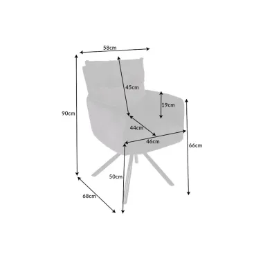 Krzesło obrotowe z podłokietnikiem Big George antracyt / 40168