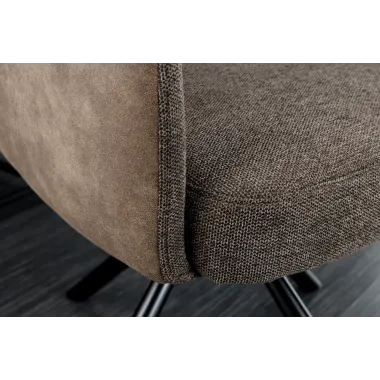 Invicta Krzesło obrotowe BIG GEORGE 360° z podłokietnikami taupe 59cm / 44011