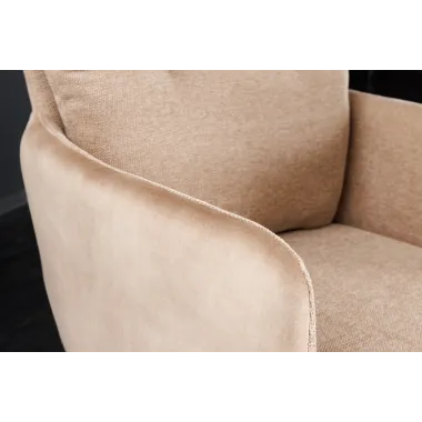 Invicta Krzesło obrotowe BIG GEORGE 360° z podłokietnikami beżowy 59cm / 43850