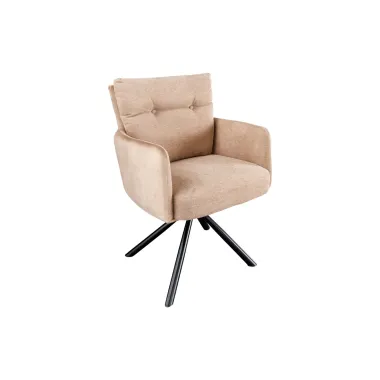 Invicta Krzesło obrotowe BIG GEORGE 360° z podłokietnikami beżowy 59cm / 43850