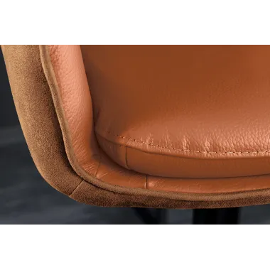Invicta Hoker barowy BIG GEORGE 360° z podłokietnikami skóra koniak  56 x 95-115 x 57cm / 46177