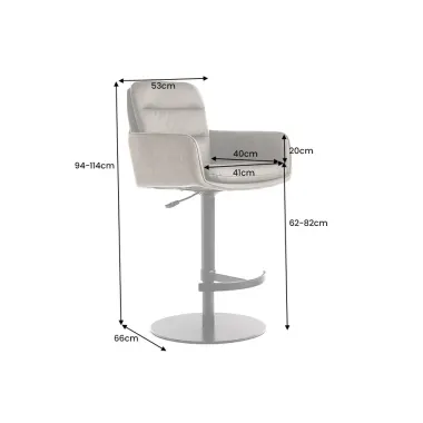 Invicta Hoker barowy BIG GEORGE 360° z podłokietnikami skóra koniak  56 x 95-115 x 57cm / 46177