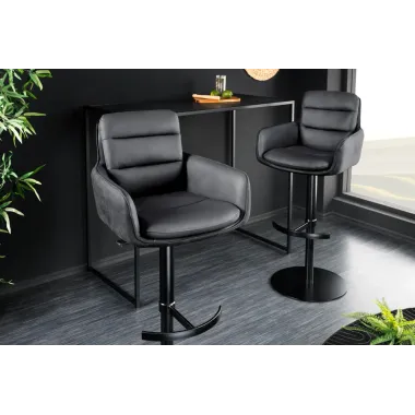 Invicta Hoker barowy BIG GEORGE 360° z podłokietnikami skóra antracyt 56 x 95-115 x 57cm / 44721